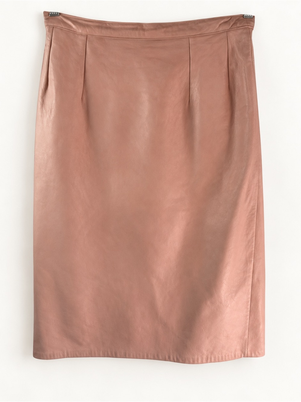Vintage Cache Dusty Rose Leather Pencil Skirt Size 10